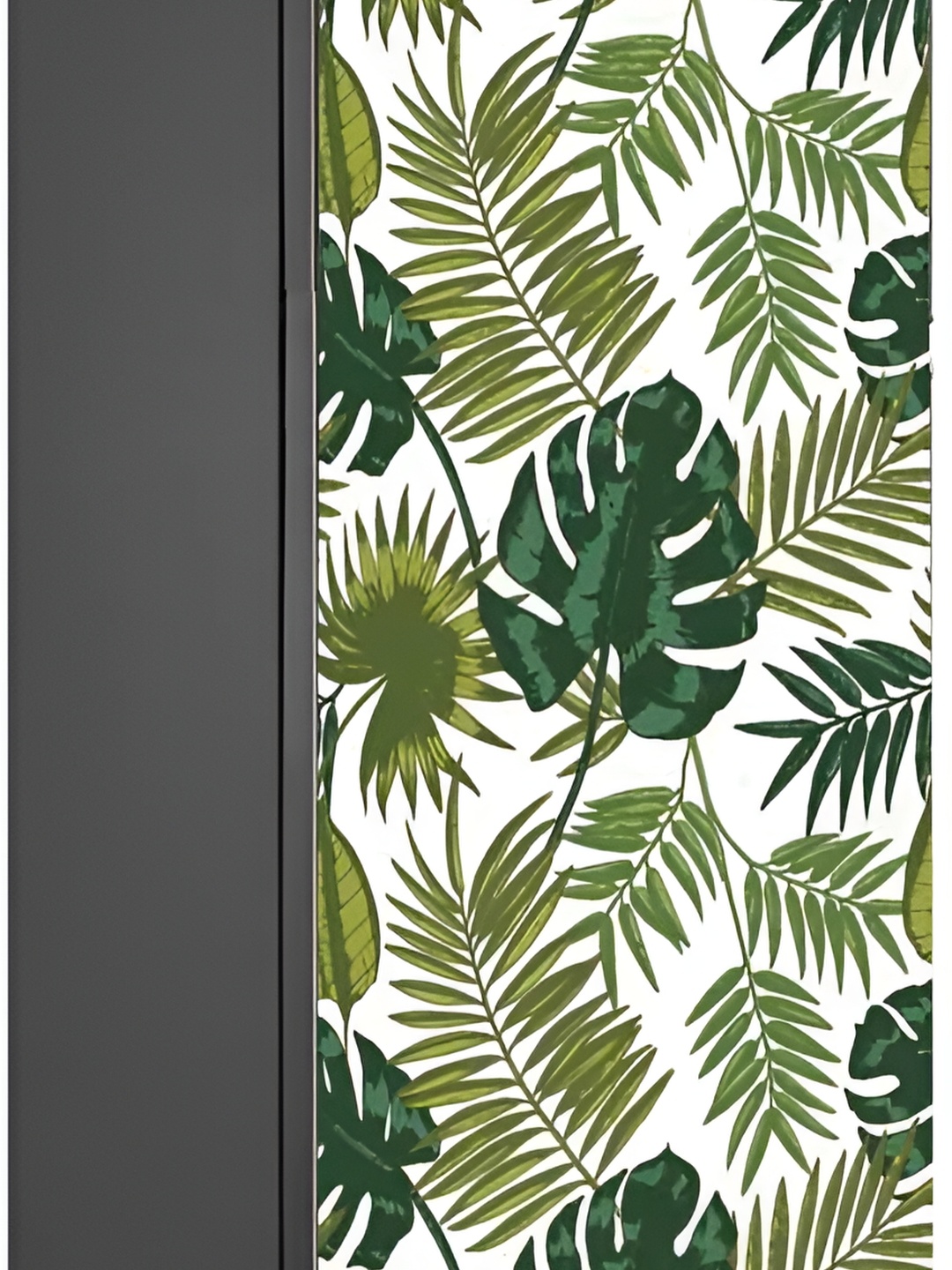 

Wallpics Green & White Floral Printed Self Adhesive Fridge Sticker