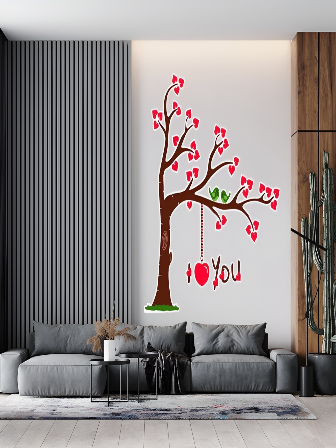 

Wallpics Brown & Pink Printed Wall Sticker