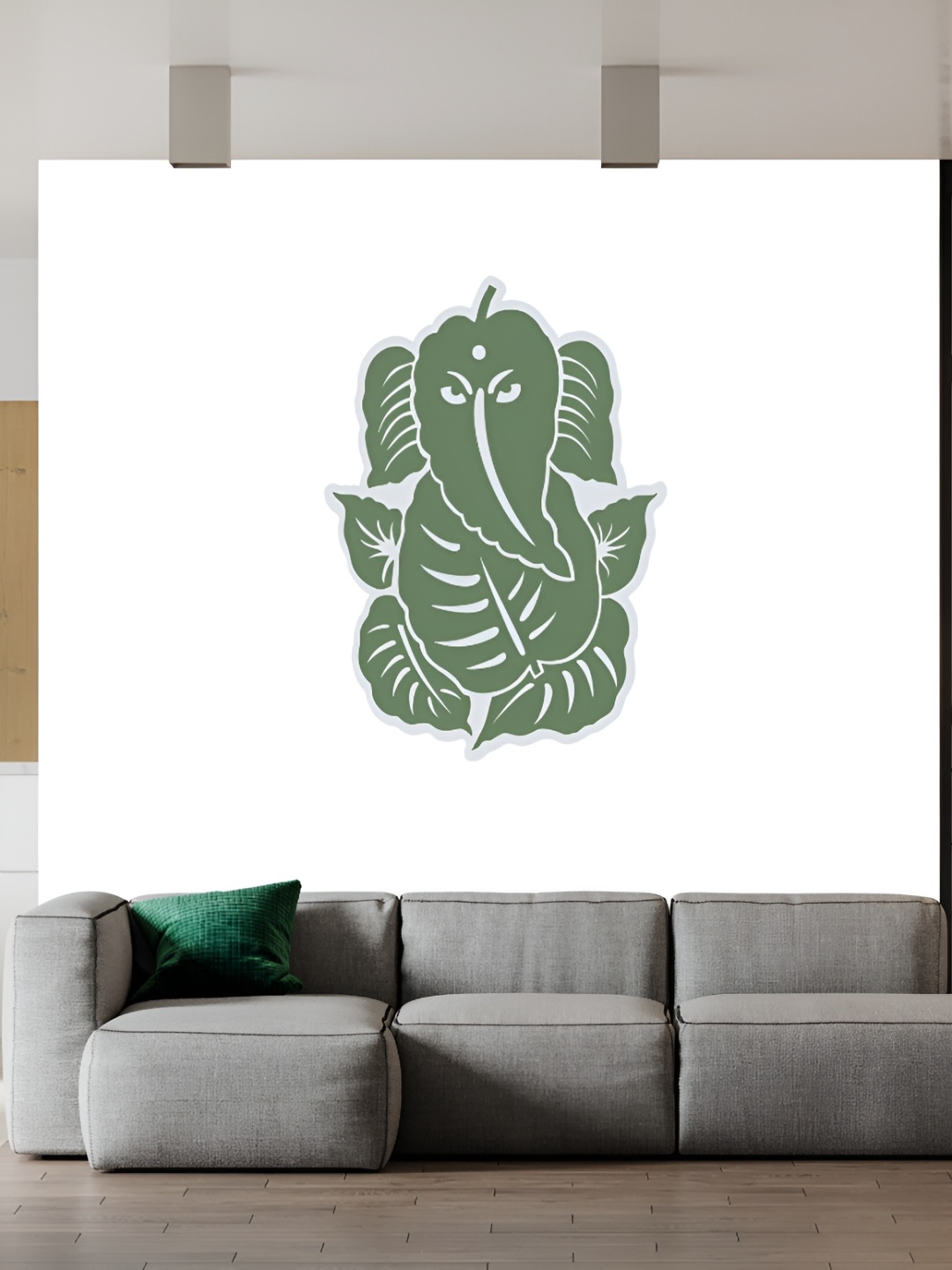 

Wallpics Green Printed Self-Adhesive Wallpaper