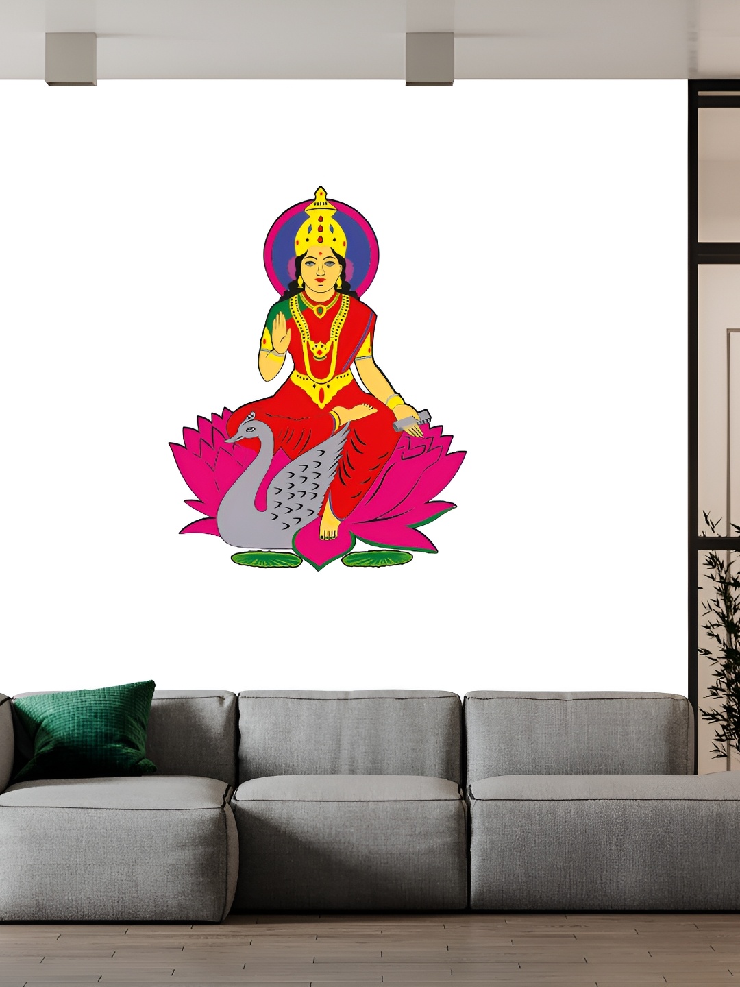 

Wallpics Red & Pink Printed Waterproof Wall Sticker