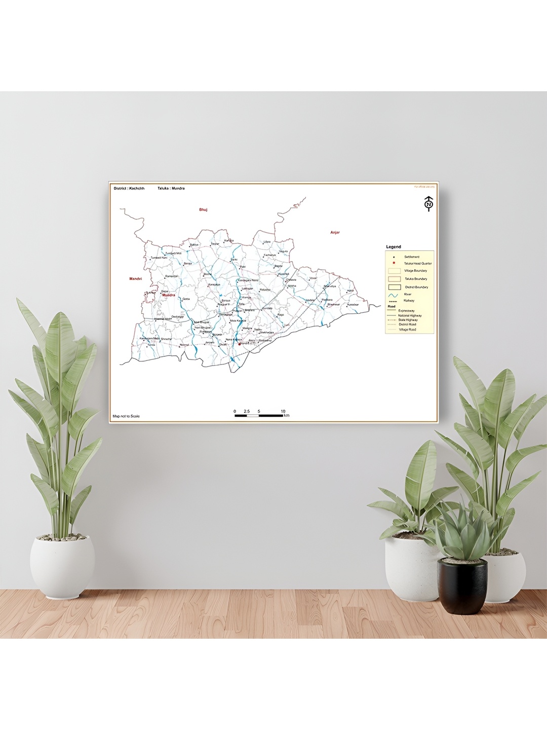 

Wallpics White & Blue Kachchh Printed Waterproof Wall Sticker