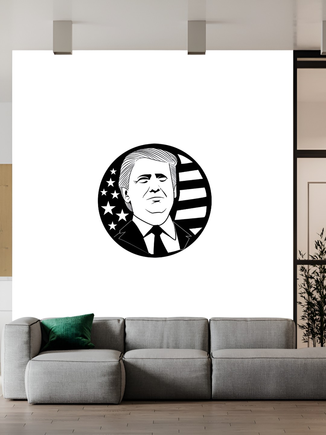 

Wallpics Black Printed Waterproof Wall Sticker