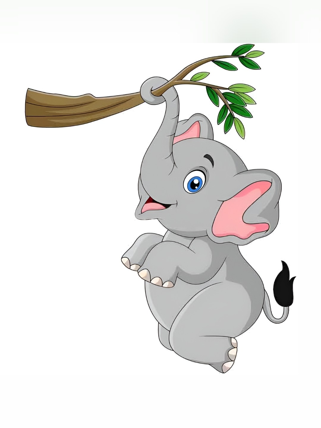 

Wallpics Grey & Pink Elephant Printed Waterproof Wall Poster