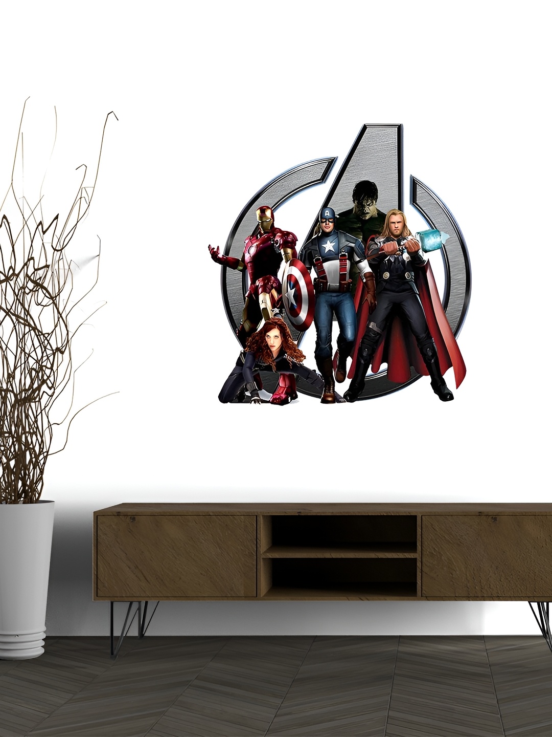 

Wallpics Black & Red Printed Waterproof Wall Sticker