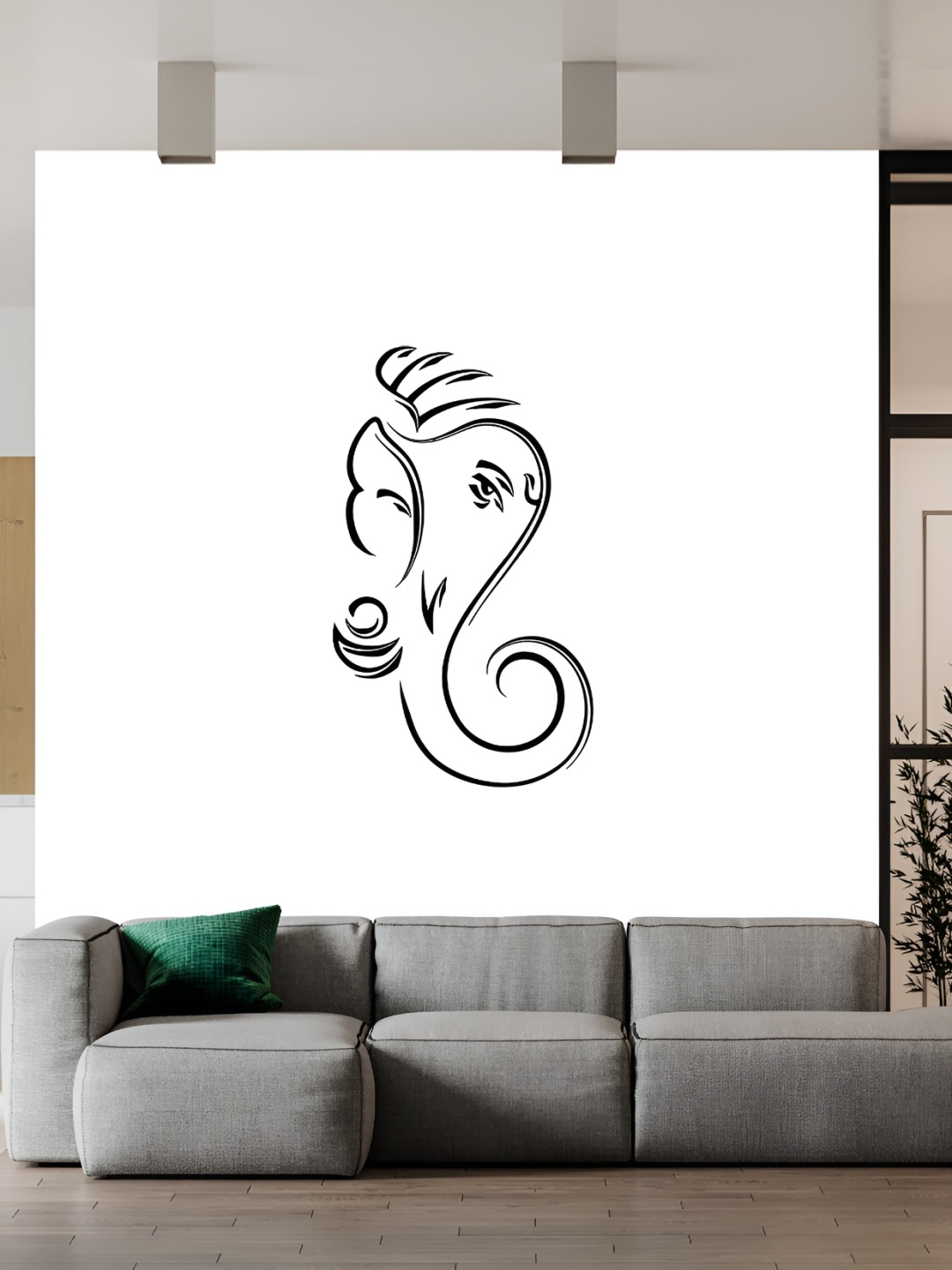 

Wallpics Black Printed Waterproof Wall Sticker