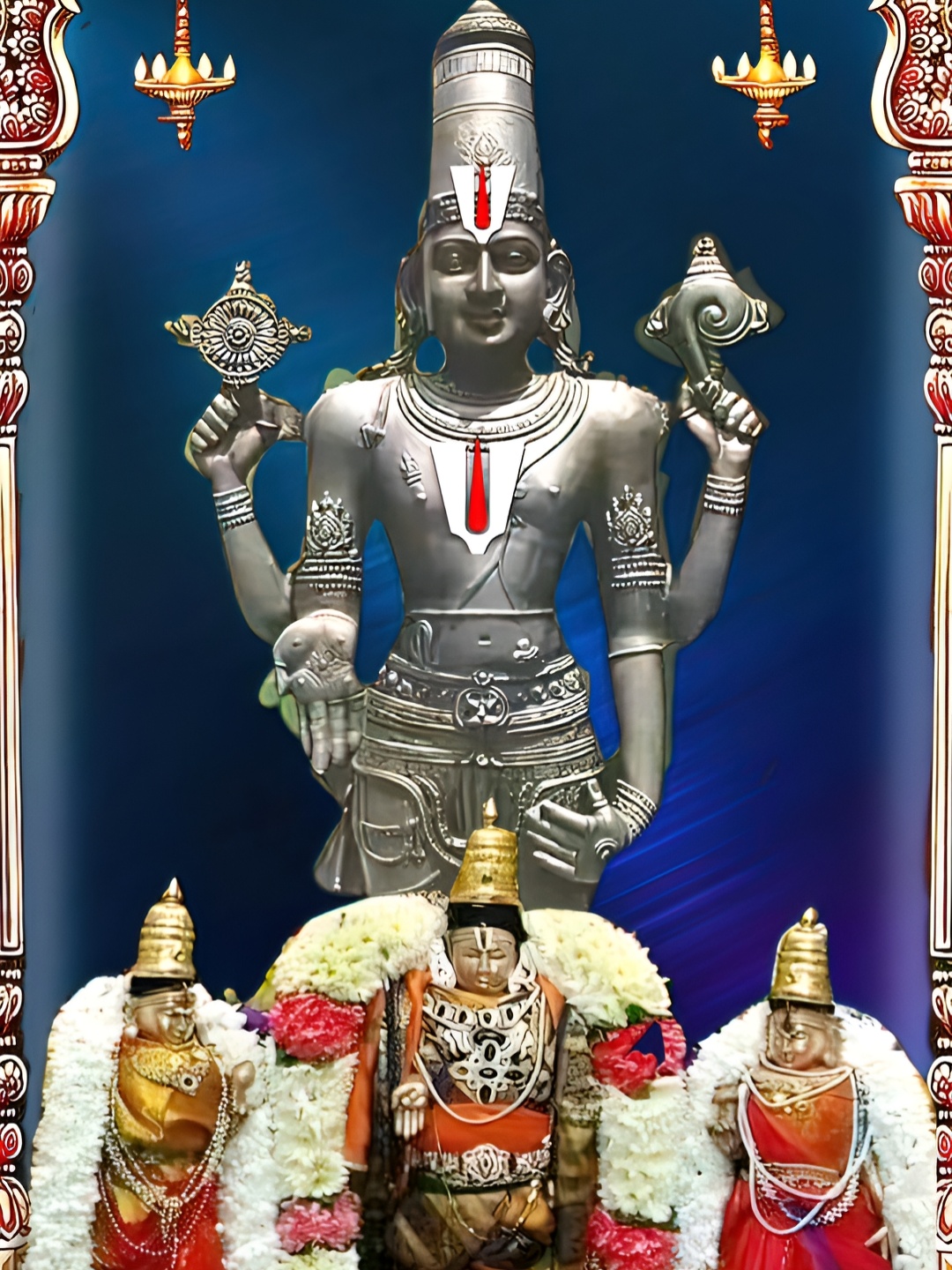 

Wallpics Grey & Red Balaji Printed Waterproof Wall Sticker