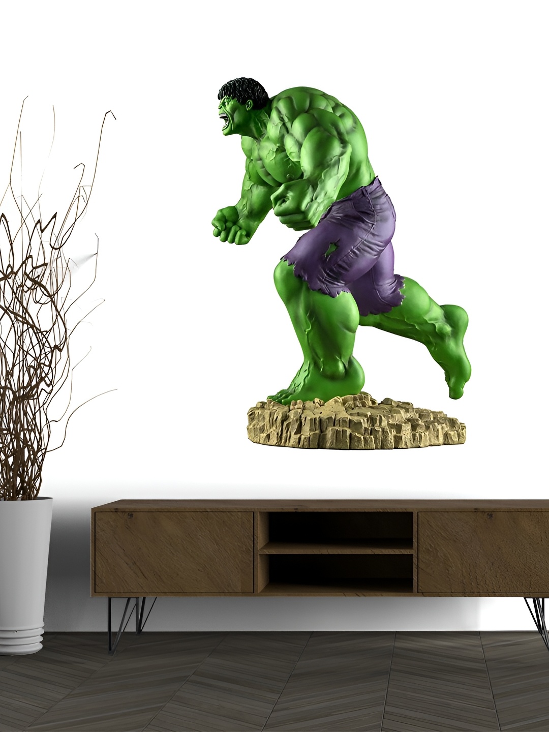 

Wallpics Green & Purple Printed Waterproof Wall Sticker