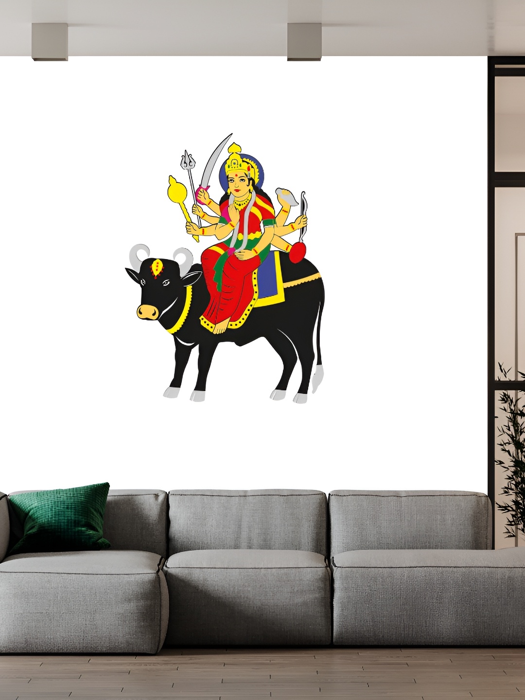 

Wallpics Black & Red Printed Waterproof Wall Sticker