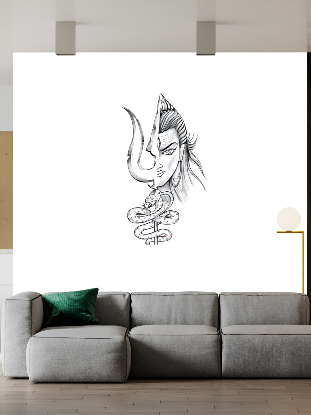 

Wallpics Black Printed Waterproof Self-Adhesive Wall Sticker