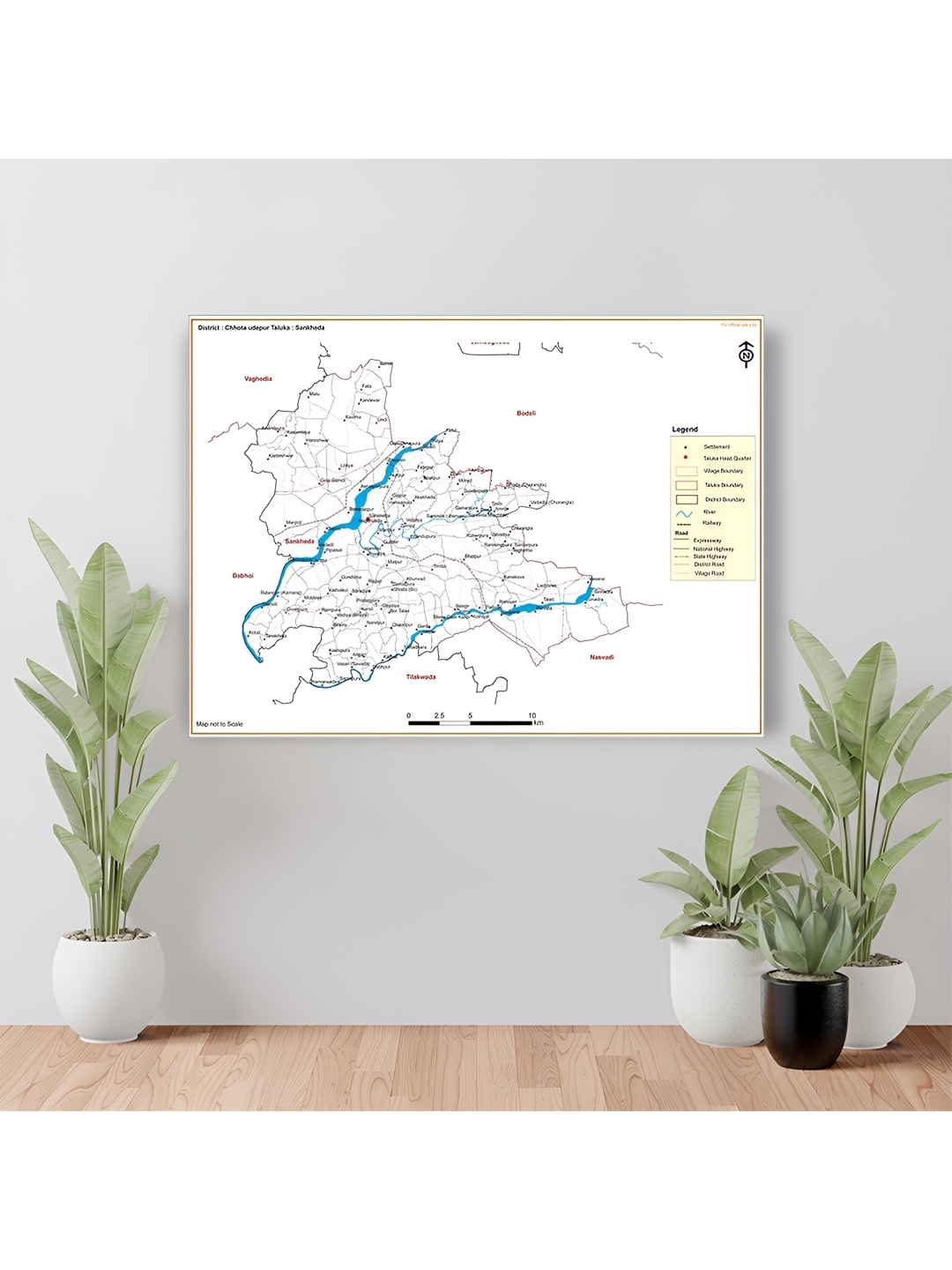 

Wallpics White & Black Printed Waterproof Self-Adhesive Wall Sticker