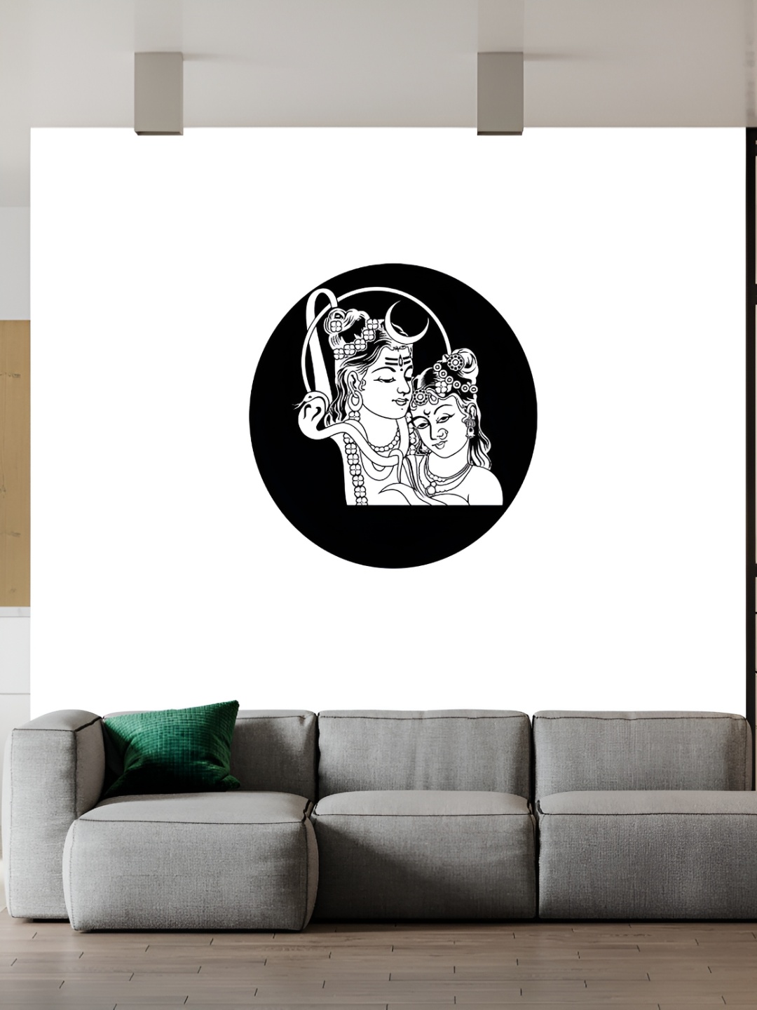 

Wallpics Black & White Printed Waterproof Self-Adhesive Wall Sticker