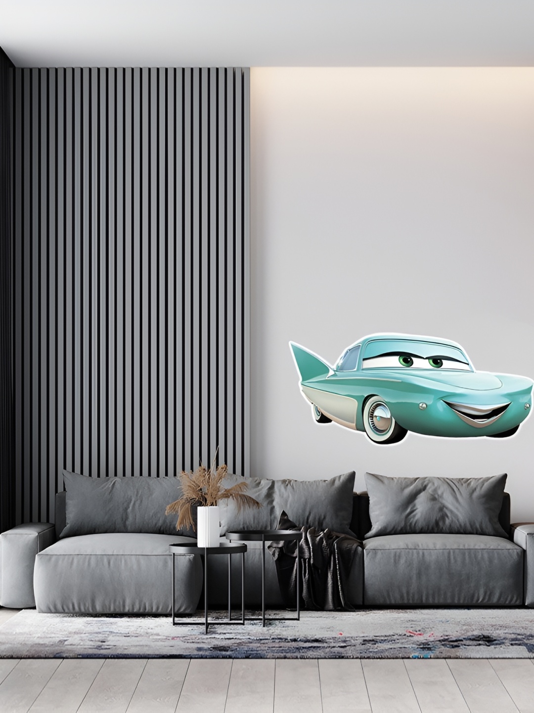 

Wallpics Green & White Printed Waterproof Self-Adhesive Wall Sticker