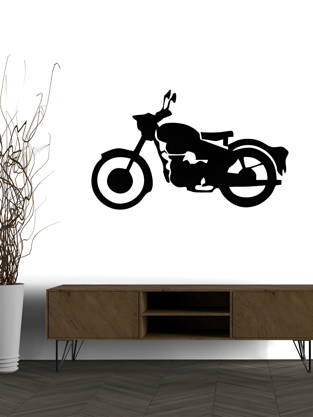 

Wallpics Black Printed Waterproof Wall Sticker