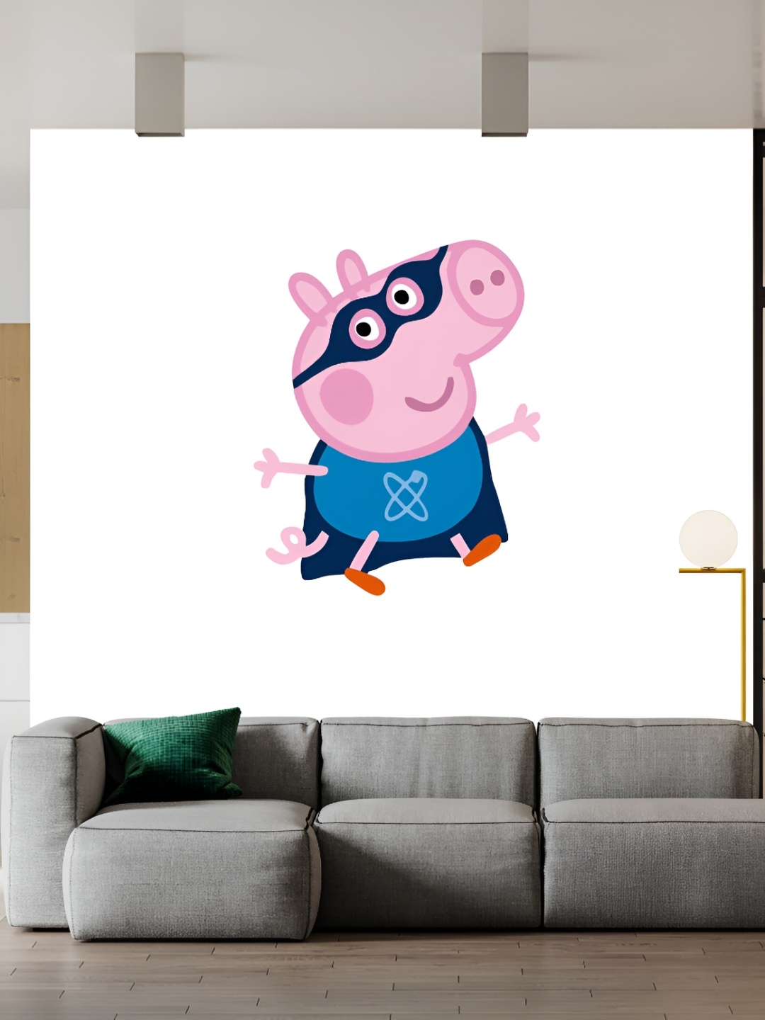 

Wallpics Pink & Blue Printed Waterproof Wall Sticker