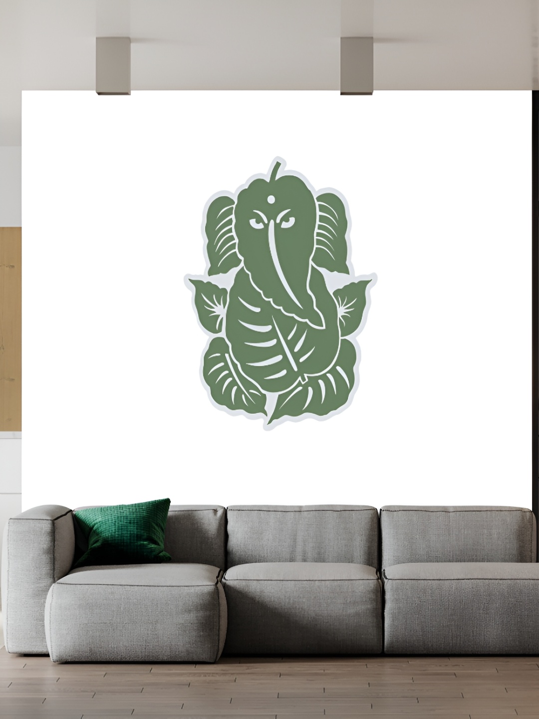 

Wallpics Green Printed Waterproof Wall Sticker