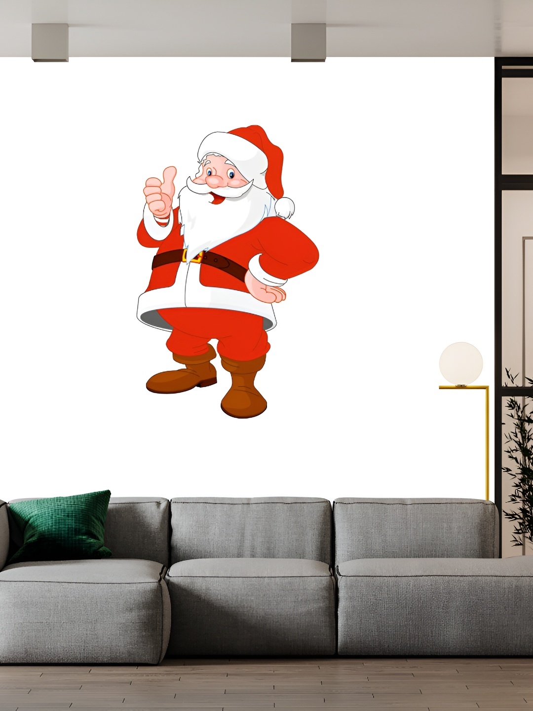 

Wallpics Red & White Printed Waterproof Wall Sticker