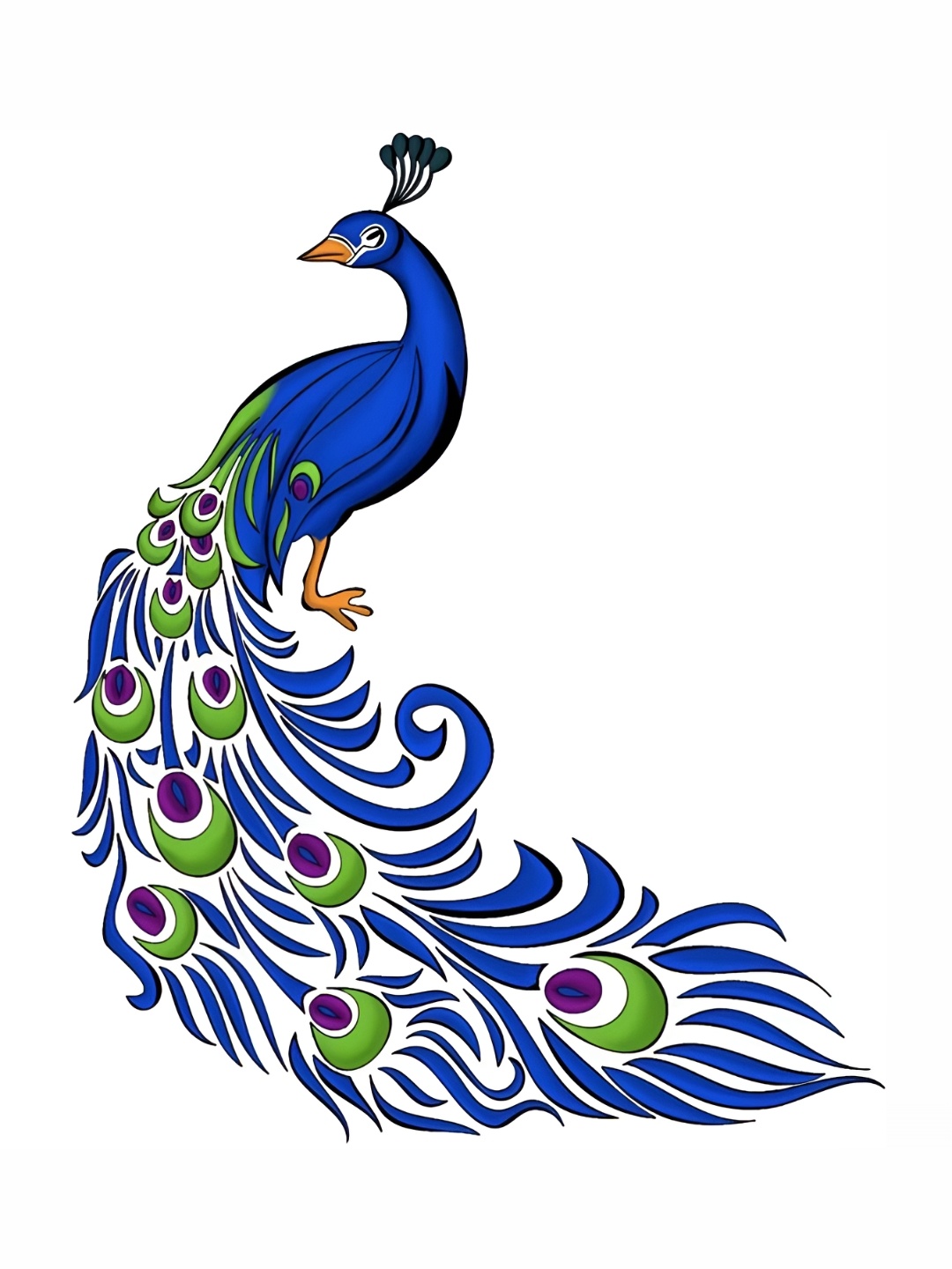 

Wallpics Blue & Green Printed Waterproof Wall Sticker