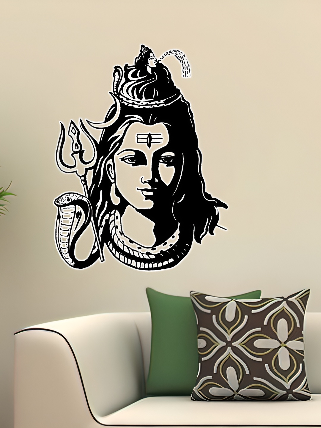 

Wallpics Black Printed Waterproof Wall Sticker