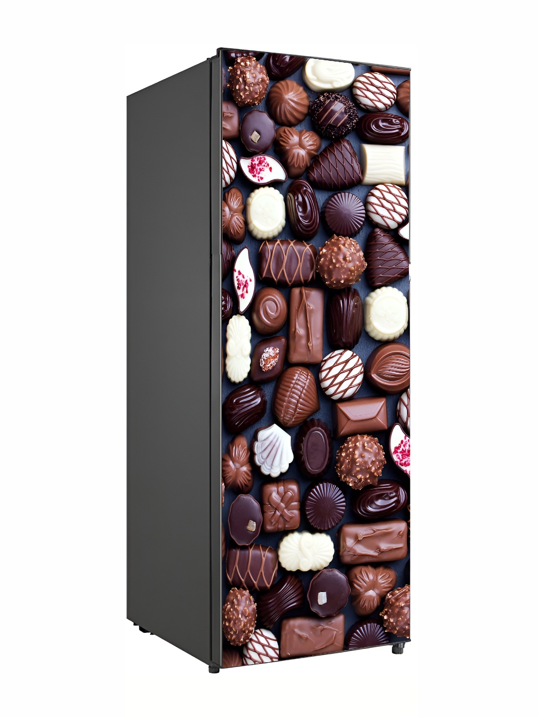 

Wallpics Black & Brown Printed Waterproof Fridge Sticker