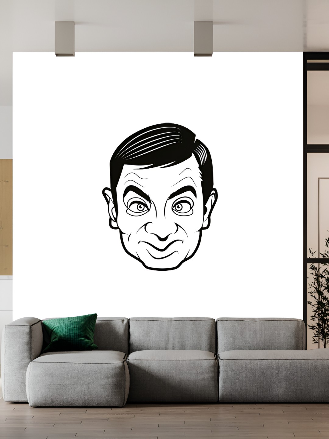 

Wallpics White & Black Printed Waterproof Wall Sticker