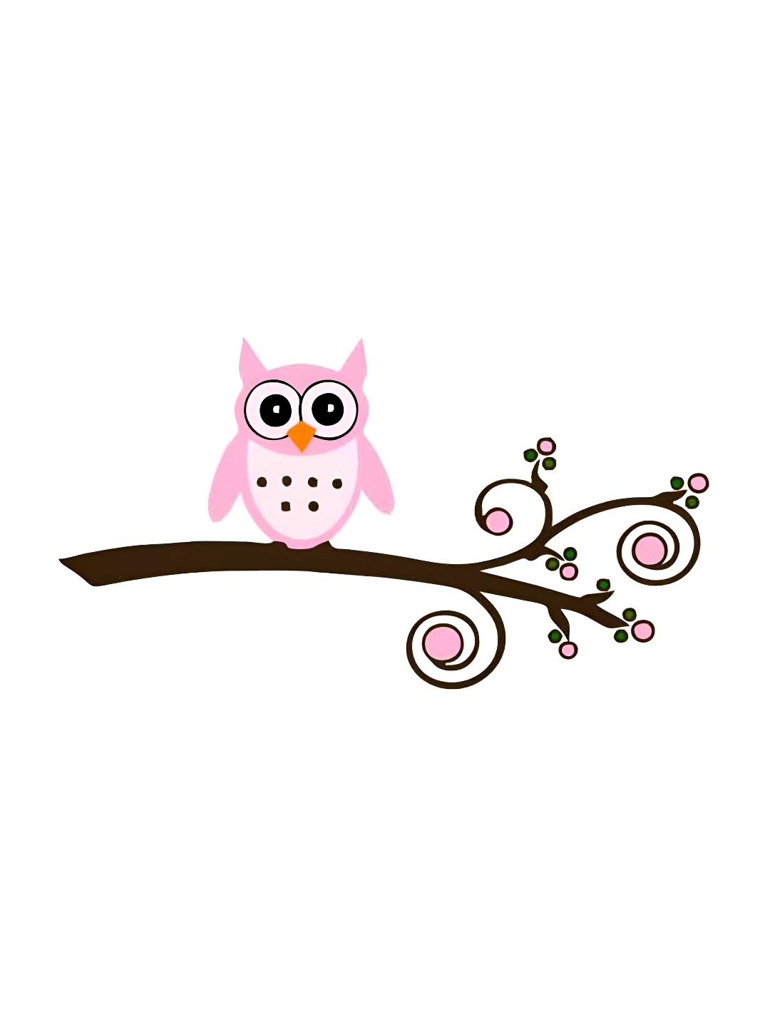 

Wallpics Pink & Brown Printed Water-Proof Wall Sticker