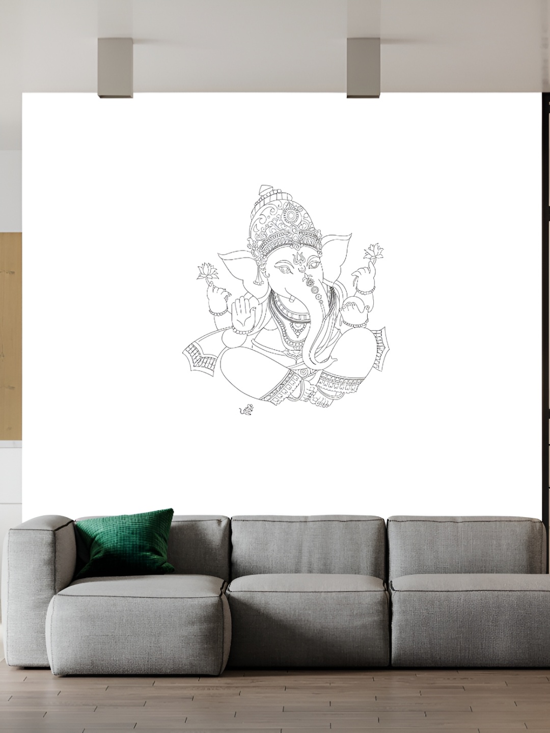 

Wallpics Black Printed Waterproof Wall Sticker