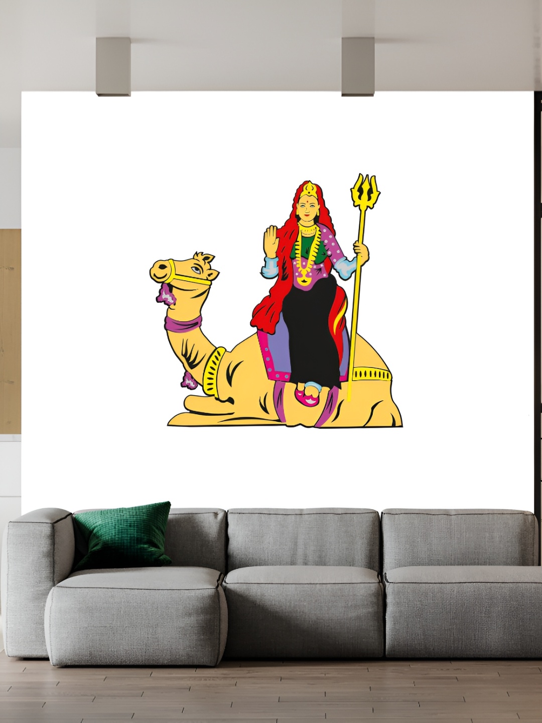 

Wallpics Yellow & Red Self-Adhesive Printed Waterproof Wall Sticker