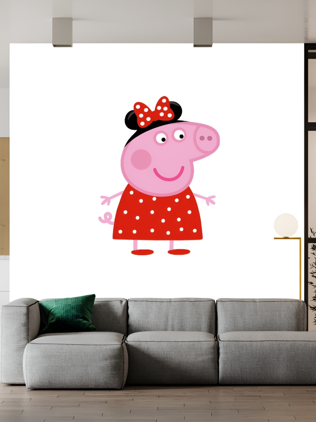 

Wallpics Red & Pink Printed Waterproof Wall Sticker