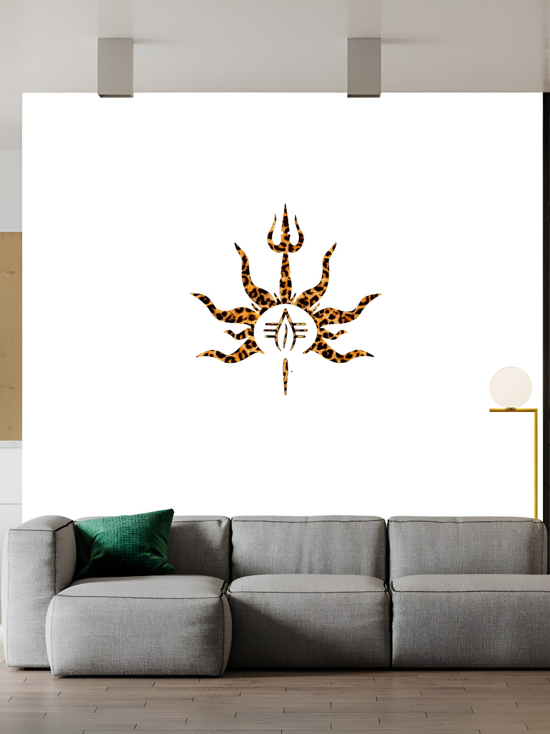 

Wallpics White & Brown Religious Printed Water Proof Wall Sticker