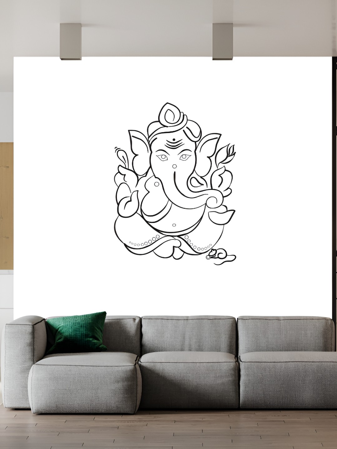 

Wallpics White & Black Printed Waterproof Wall Sticker