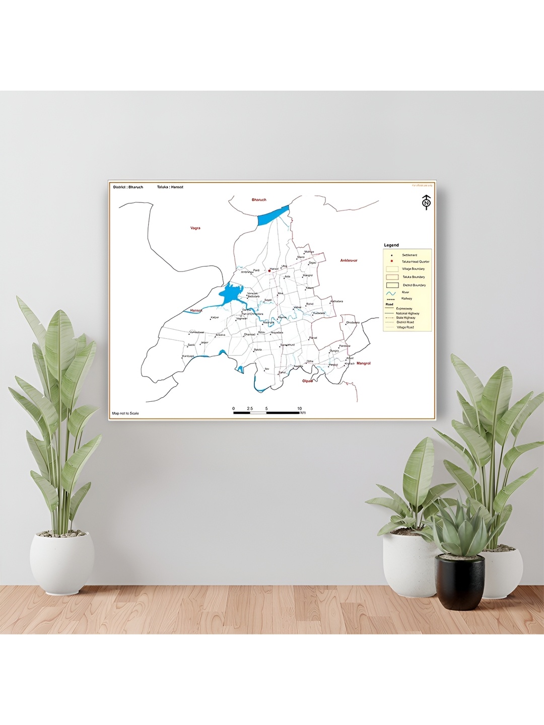 

Wallpics White & Blue Printed Waterproof Wall Sticker