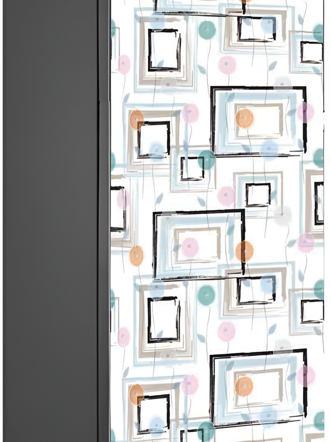 

Wallpics White & Blue Printed Waterproof Fridge Sticker