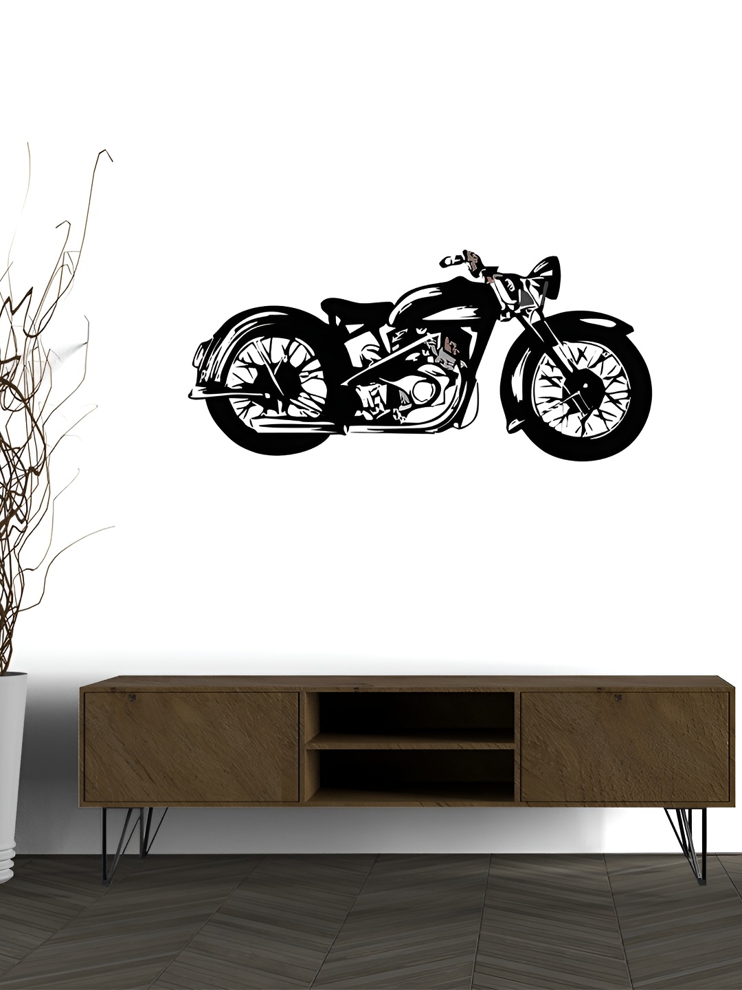 

Wallpics White & Black Printed Waterproof Wall Sticker