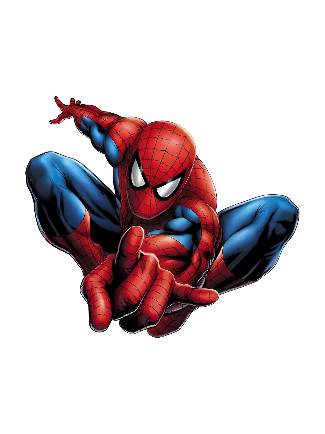 Wallpics Red & Blue Cartoon Characters Printed Waterproof Wall Sticker