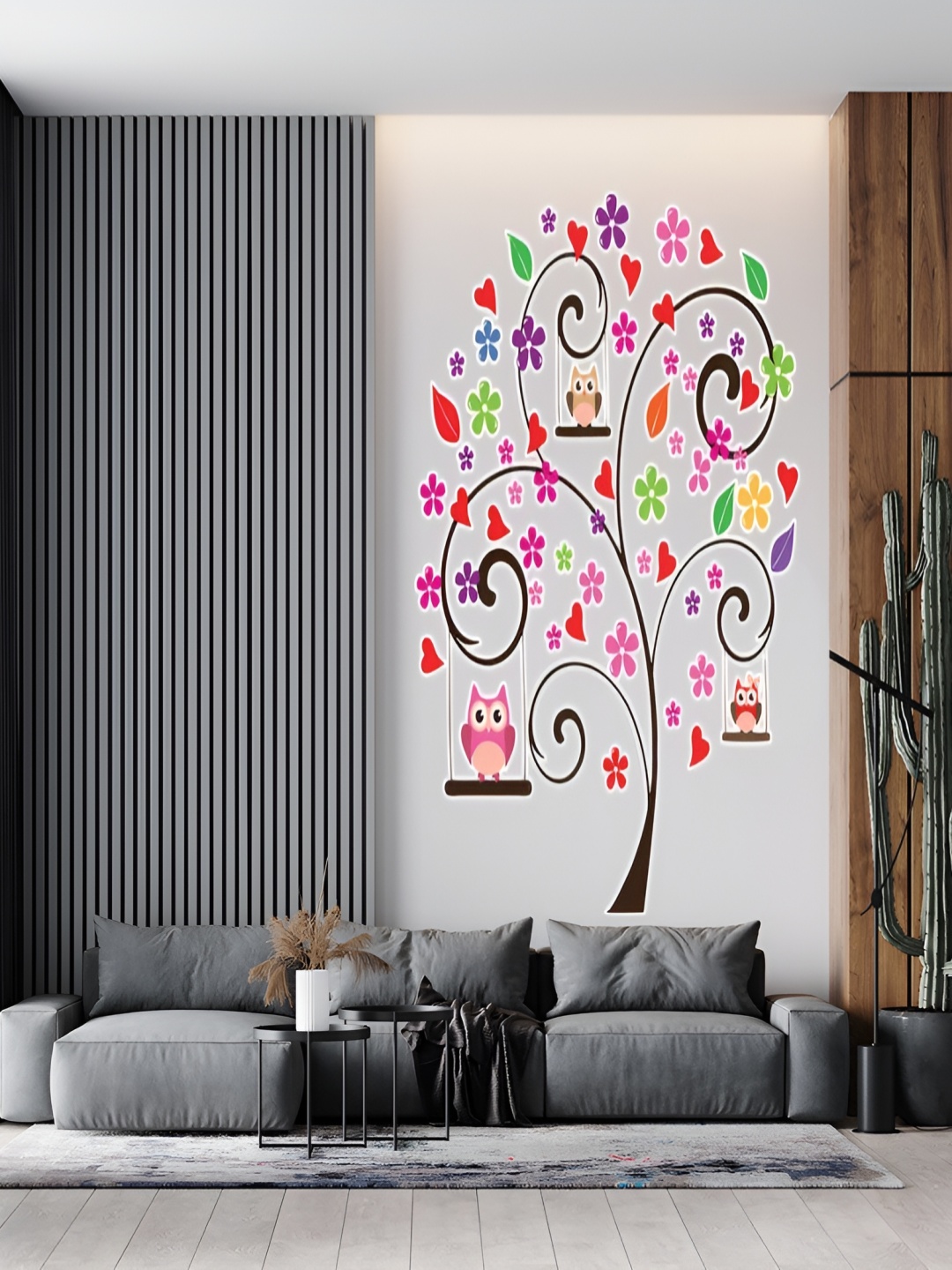 

Wallpics Pink & Brown Printed Water-Proof Wall Sticker