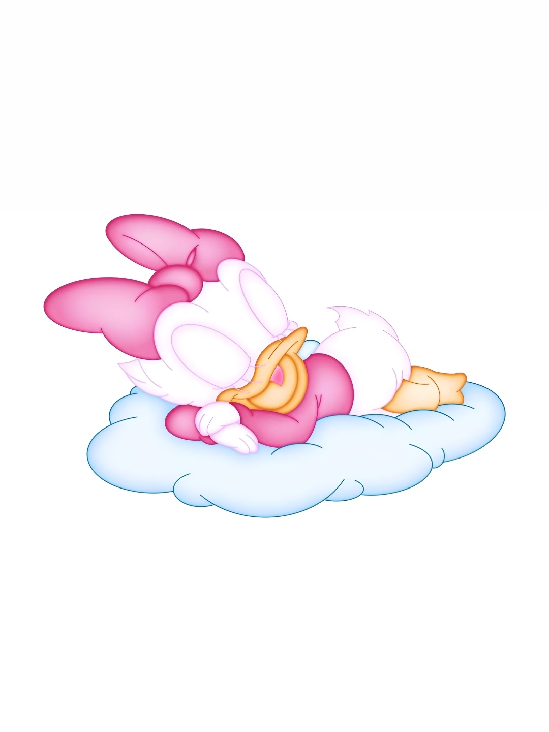 

Wallpics White & Pink Cartoon Characters Printed Waterproof Wall Sticker