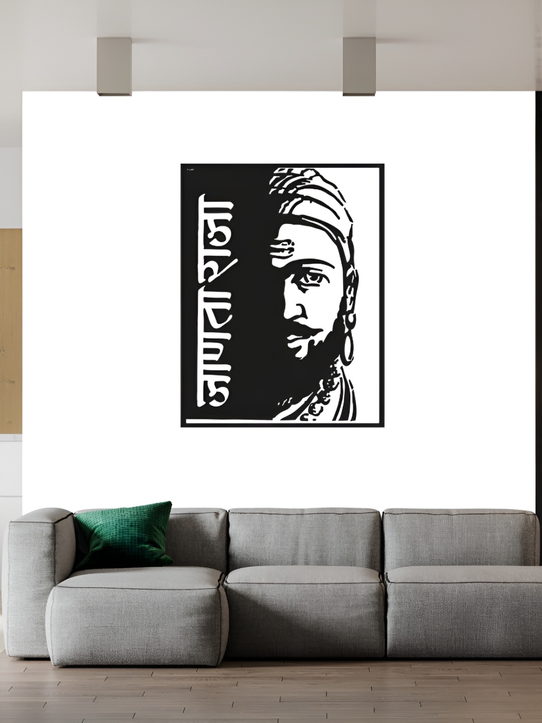 

Wallpics White & Black Printed Waterproof Wall Sticker