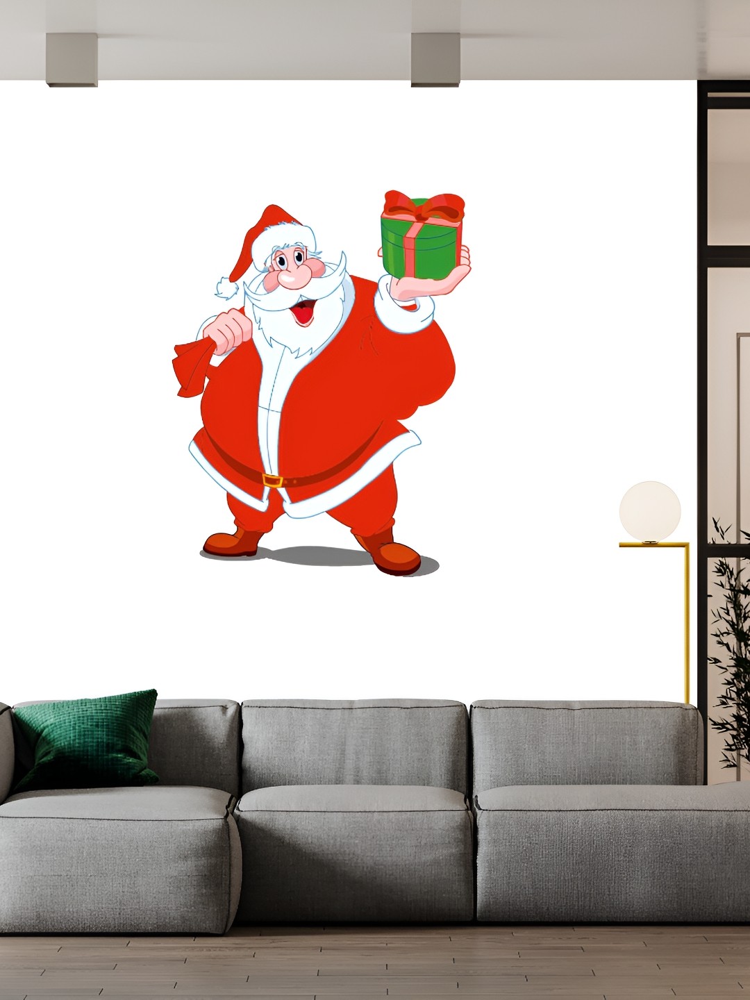 

Wallpics White & Red Printed Waterproof Wall Sticker