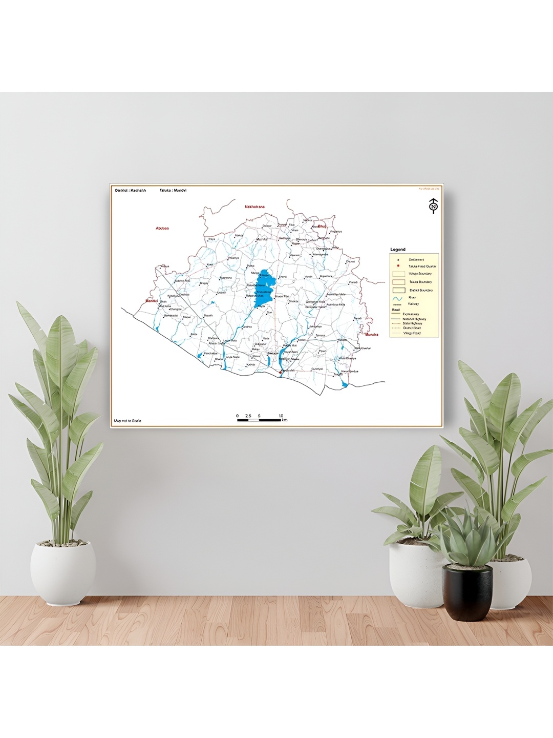 

Wallpics White & Blue Printed Waterproof Wall Sticker