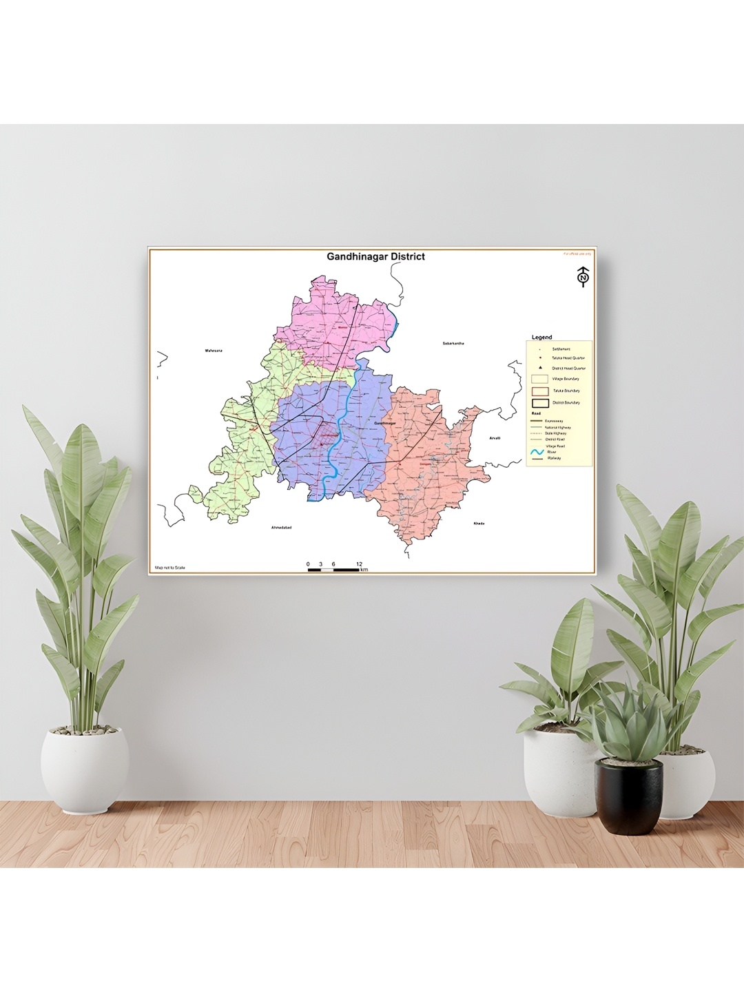

Wallpics White & Blue Printed Waterproof Wall Sticker