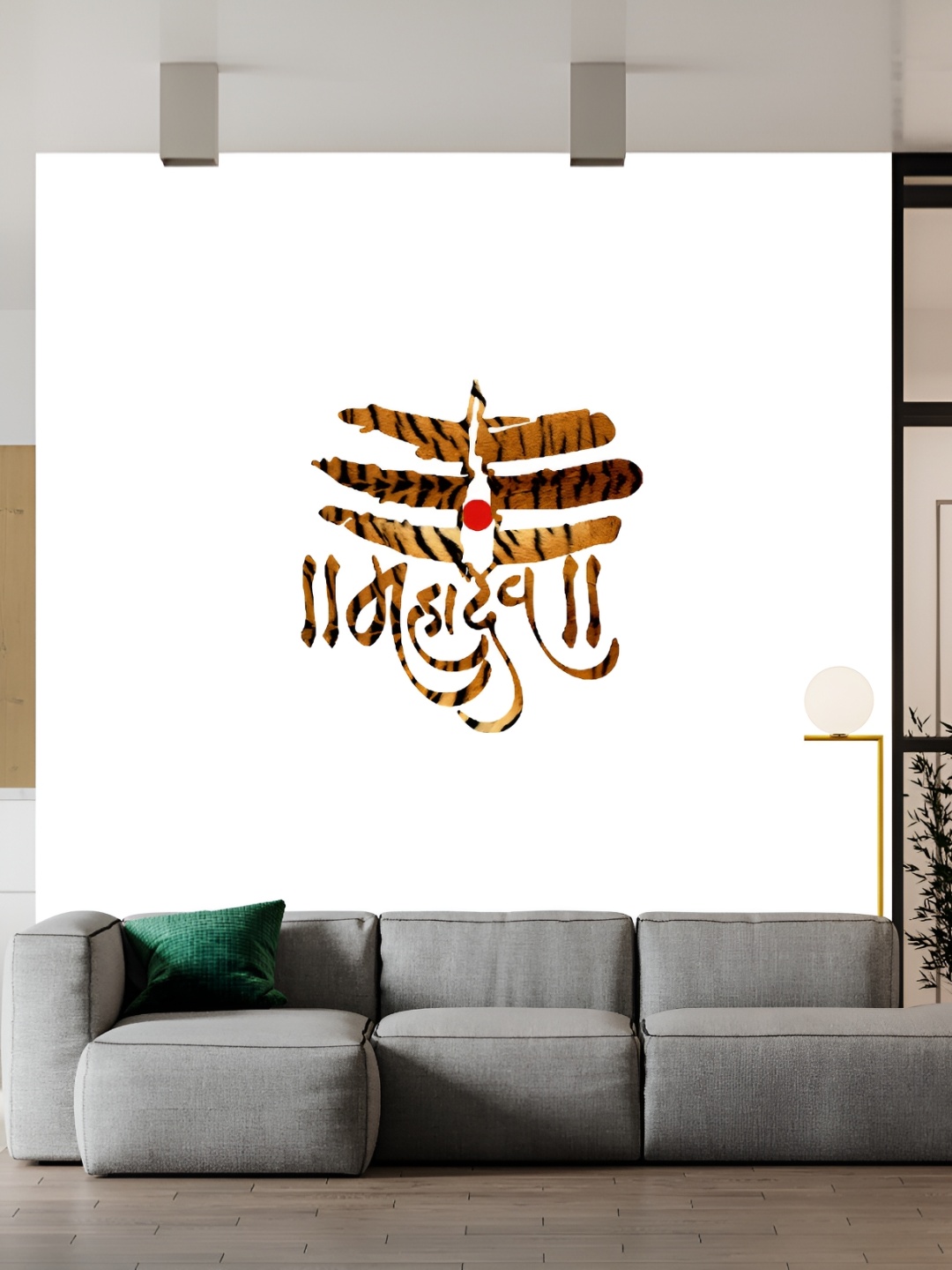 

Wallpics Brown & Black Printed Waterproof Wall Sticker