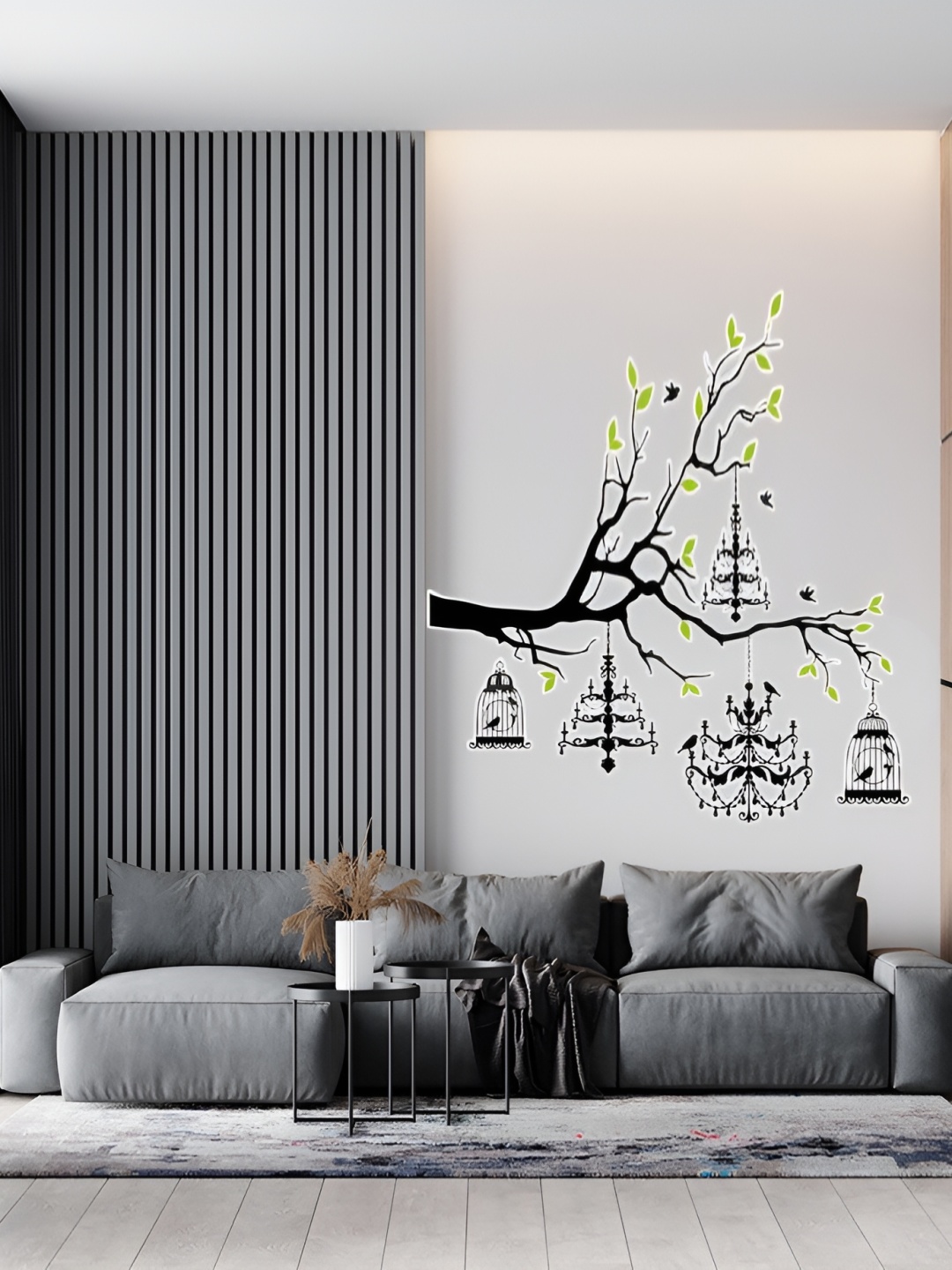 

Wallpics Black & Green Self-Adhesive Printed Waterproof Wall Sticker