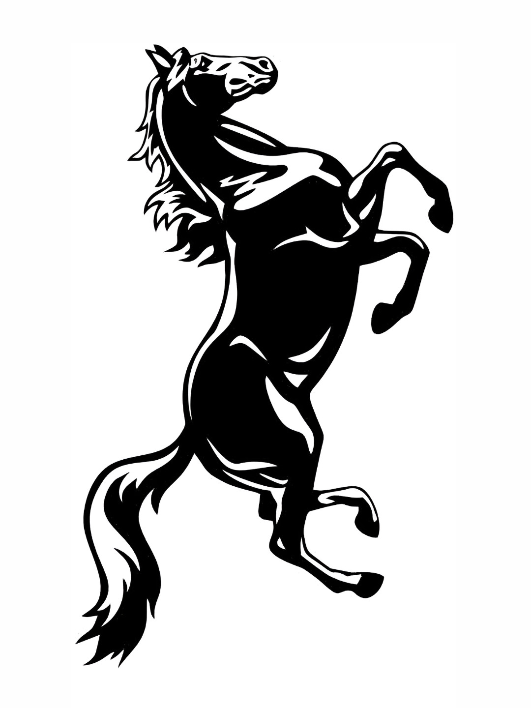 

Wallpics Black & White Horse Printed Waterproof Wall Sticker