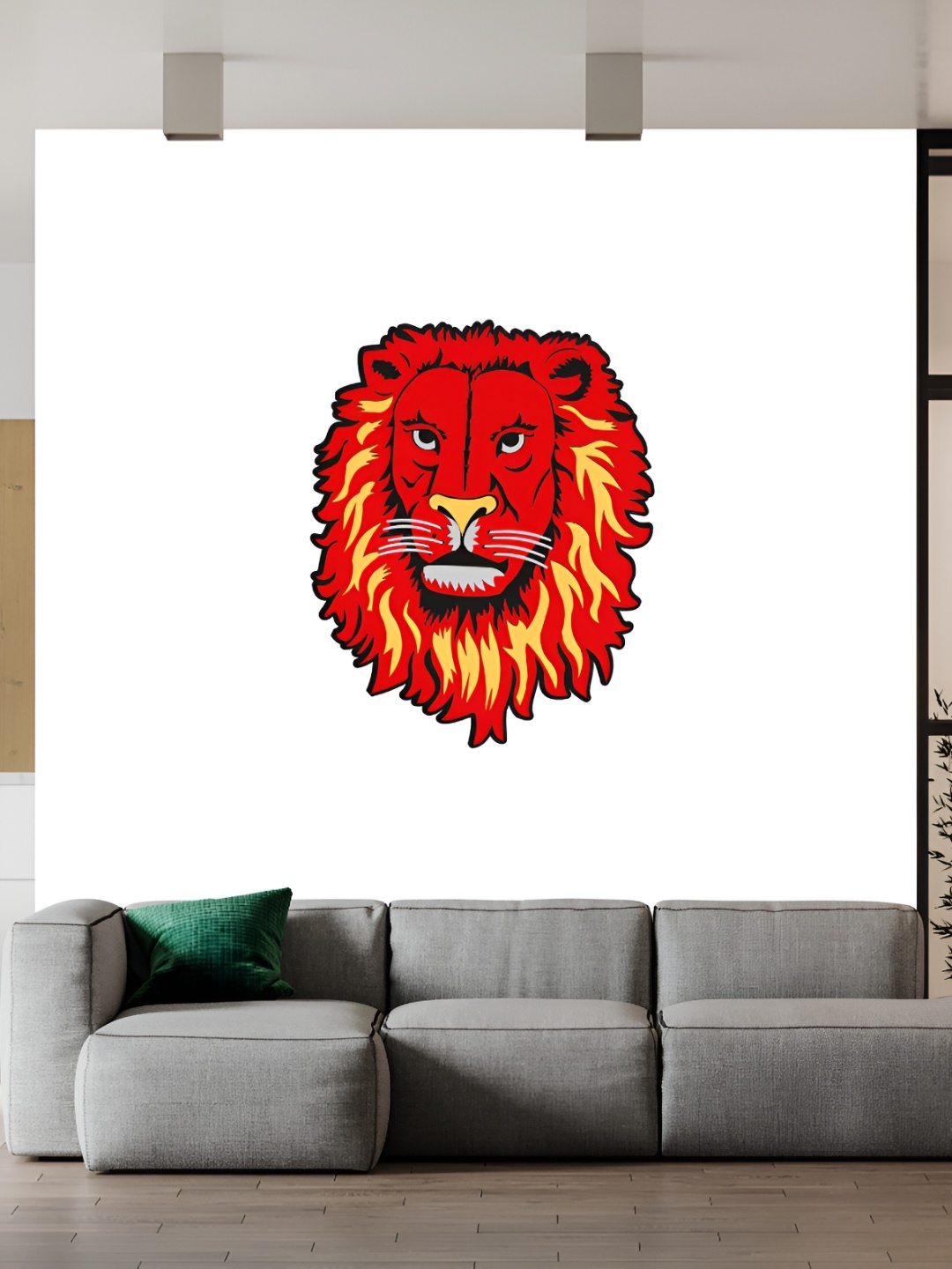 

Wallpics Red & Black Printed Waterproof Wall Sticker