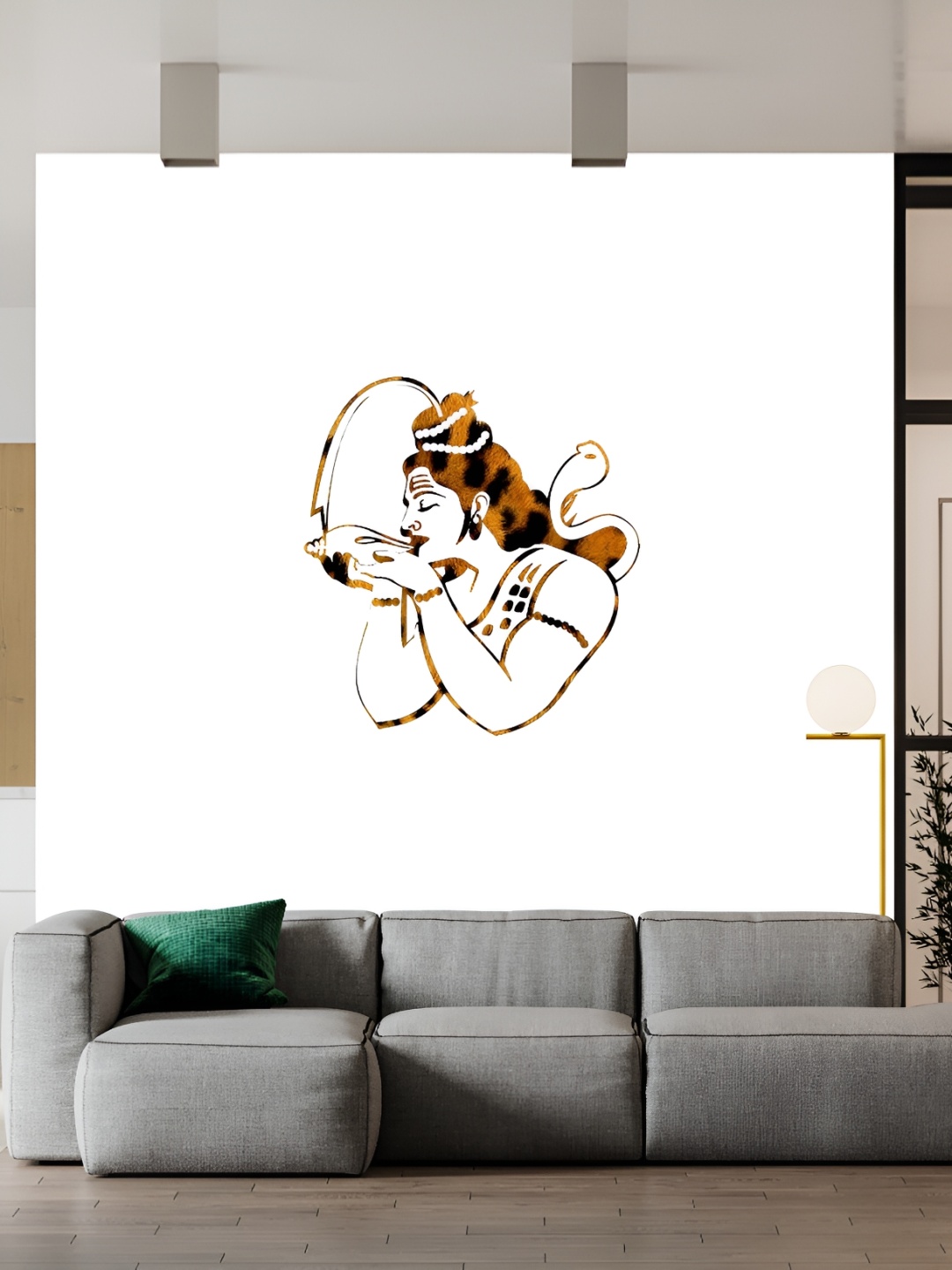 

Wallpics Brown & Black Printed Waterproof Wall Sticker