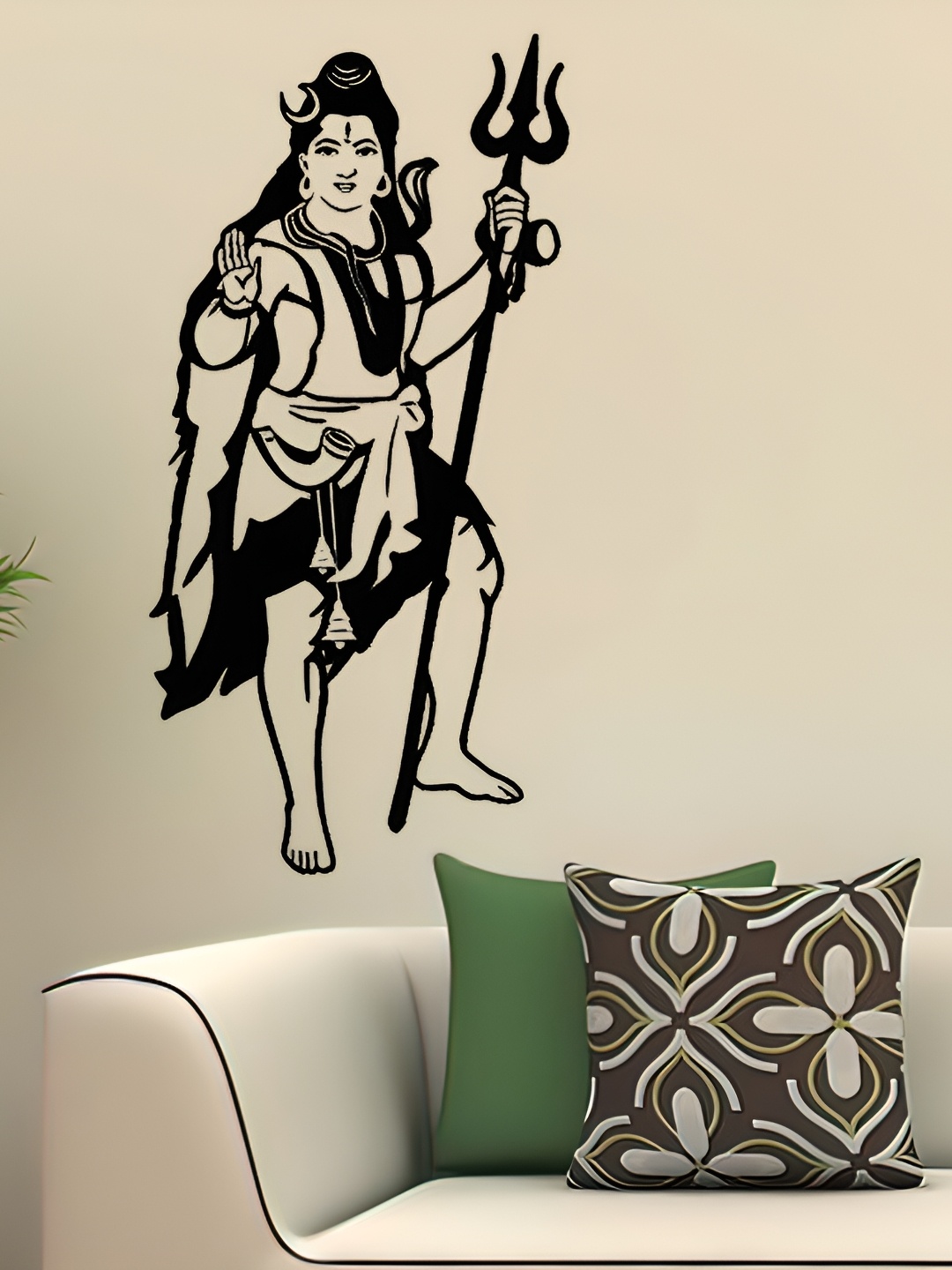 

Wallpics Black Religious Printed Waterproof Wall Sticker
