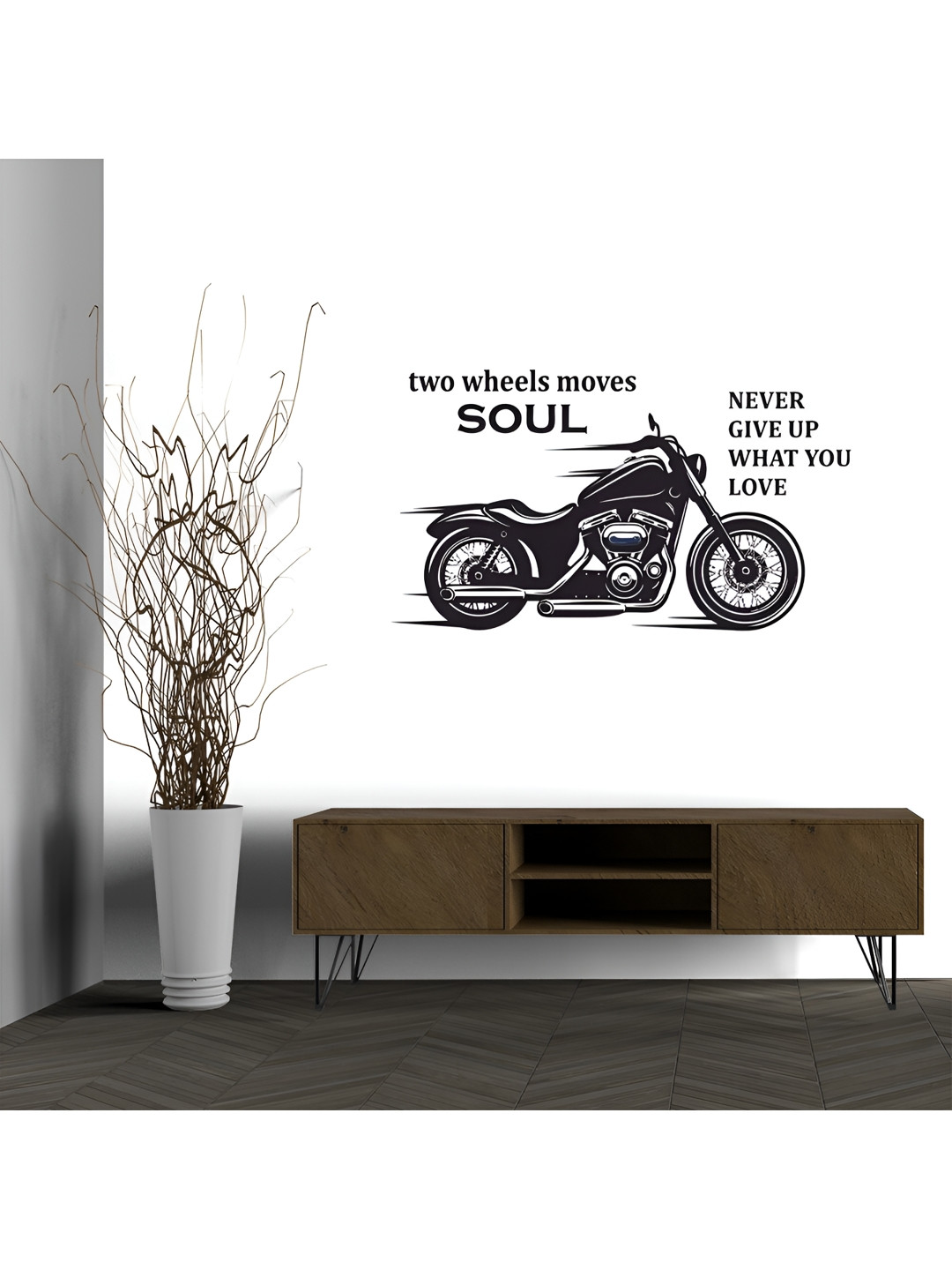 

Wallpics Black Printed Waterproof Wall Sticker