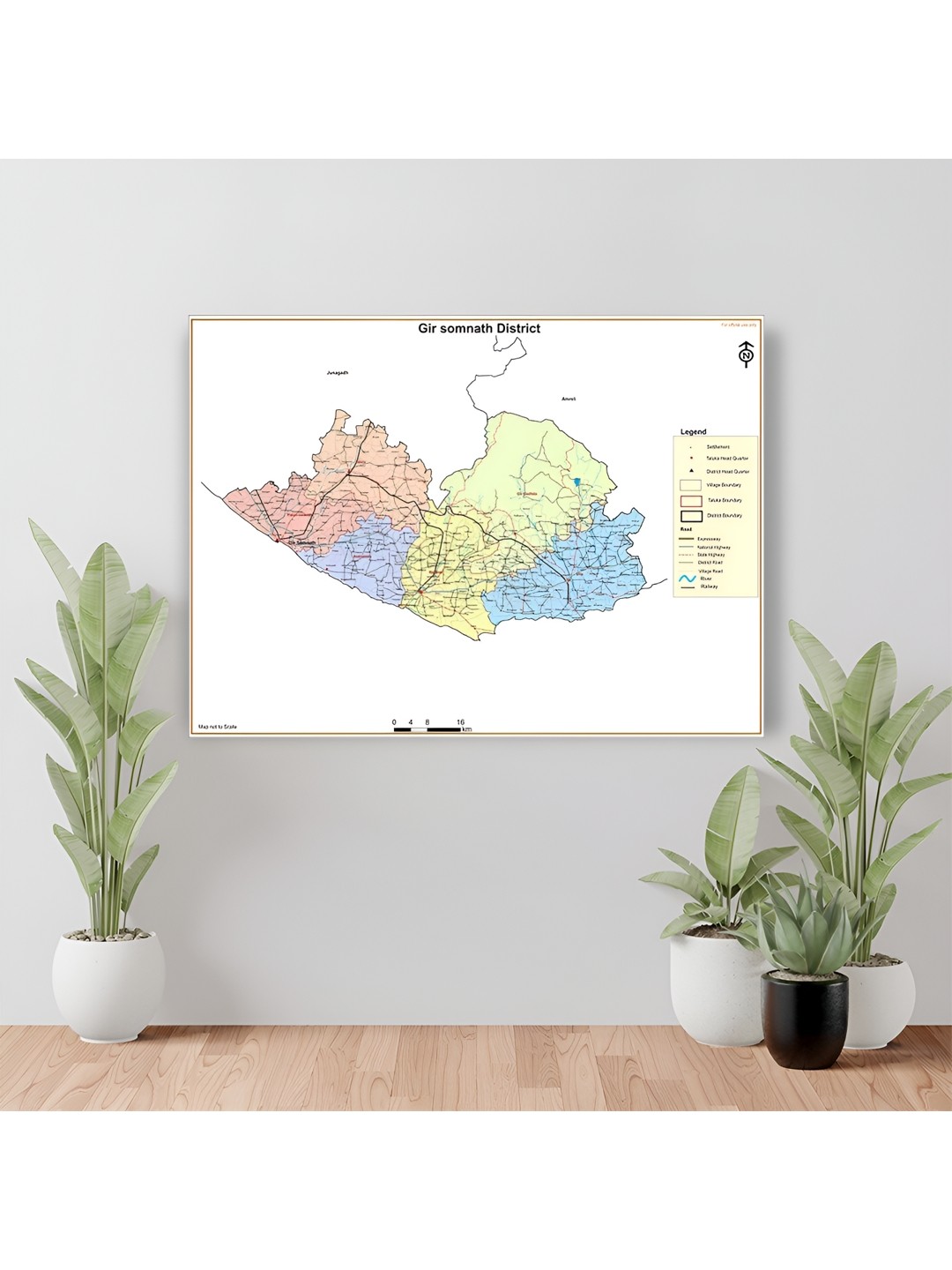 

Wallpics White & Blue Printed Waterproof Wall Sticker
