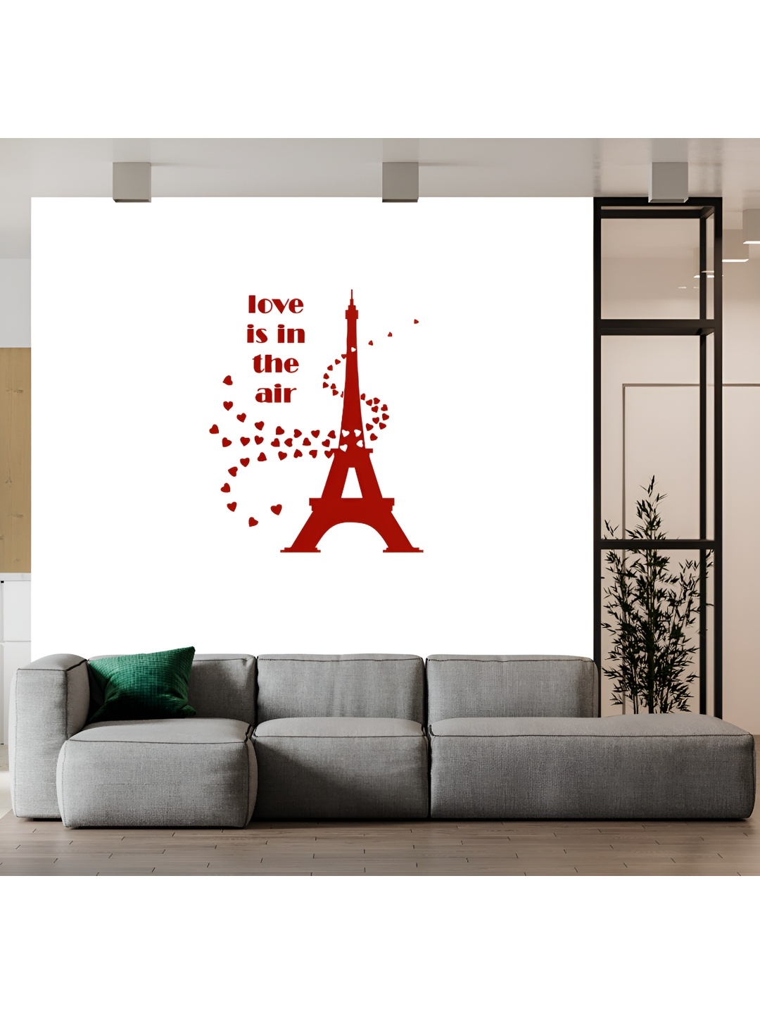 

Wallpics White & Red Printed Waterproof Wall Sticker