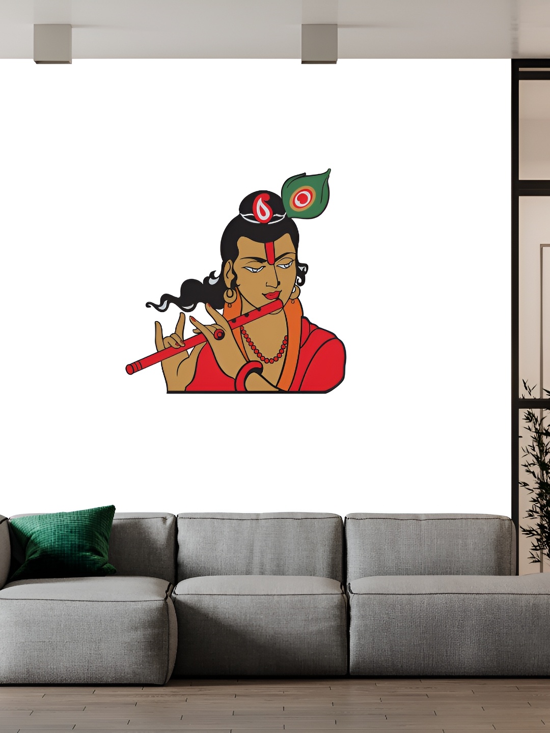 

Wallpics White & Red Religious Printed Waterproof Wall Sticker